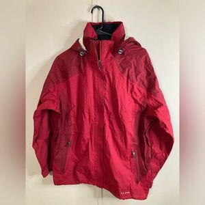L.L. Bean Women's Red Rain Jacket Size L